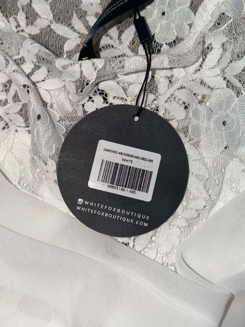 White Fox Diamonds Are Forever Mini Dress in White - Picture 5 of 7